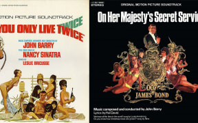 Soundtrack albums for 'You Only Live Twice', 'On Her Majesty's Secret Service', and 'Diamonds Are Forever'