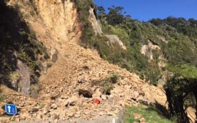 SH6 between Westport and Greymouth has been closed by a massive slip.