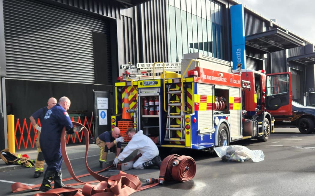 Fire in Onehunga warehouse