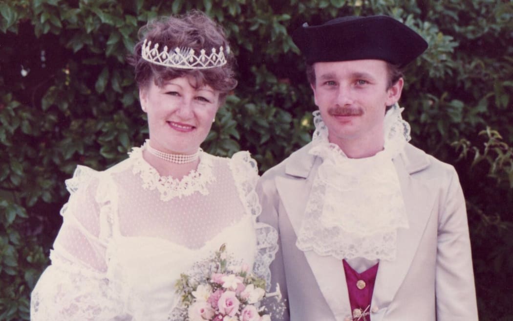 Gill and Ian Tollemache at their wedding.