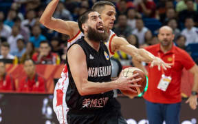 NANJING,CHINA:SEPTEMBER 3rd 2019.FIBA World Cup Basketball 2019 Group phase match.Group F Match F3 New Zealand vs Montenegro . Small Forward Jordan NGATAI in action
.Photo by Jayne Russell / www.PhotoSport.nz