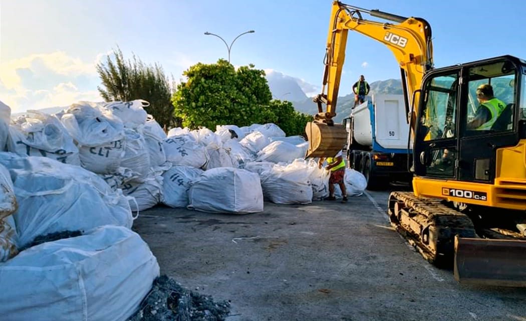 Rubbish collected from Pearl farms in French Polynesia as part of a big clean-up