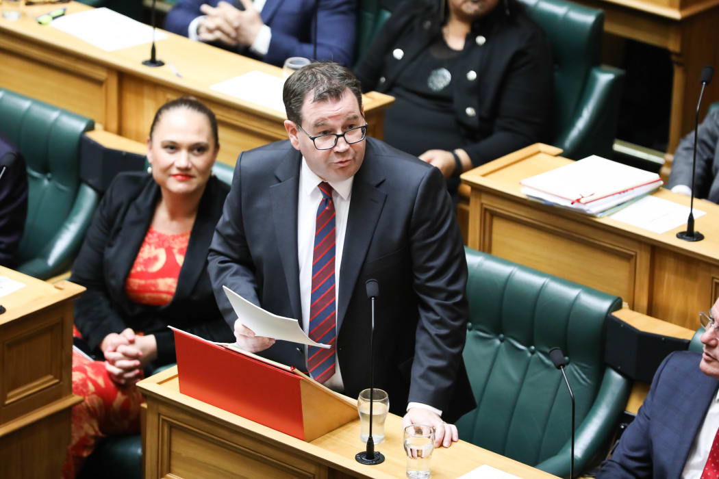 Minister of Finance Grant Robertson delivering his Budget speech to the House
