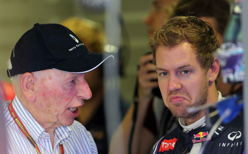 John Surtees and Sebastian Vettel in 2014.