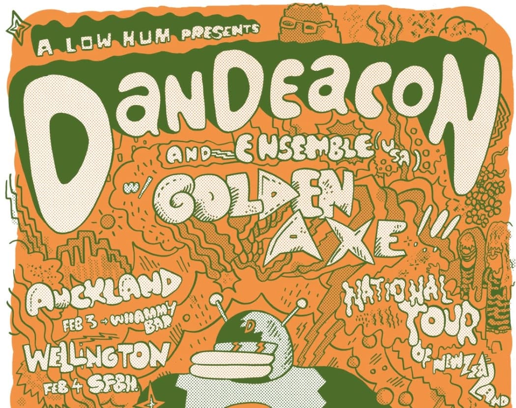 Dan Deacon and Golden Axe tour poster