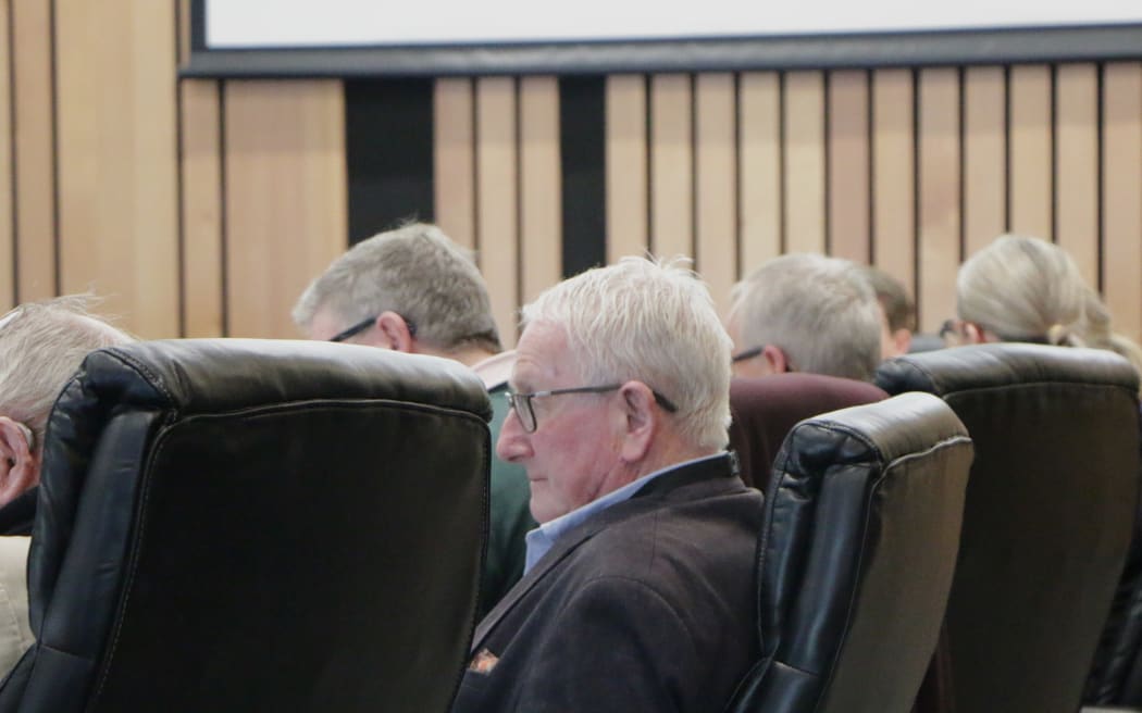 Canterbury Regional Council chair Peter Scott during the 24 July council meeting