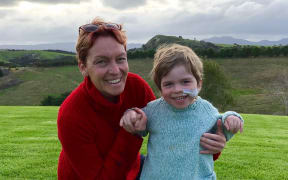 Lucy Bennett and her son David, who has neurofibromatosis type 1 and moyamoya syndrome.