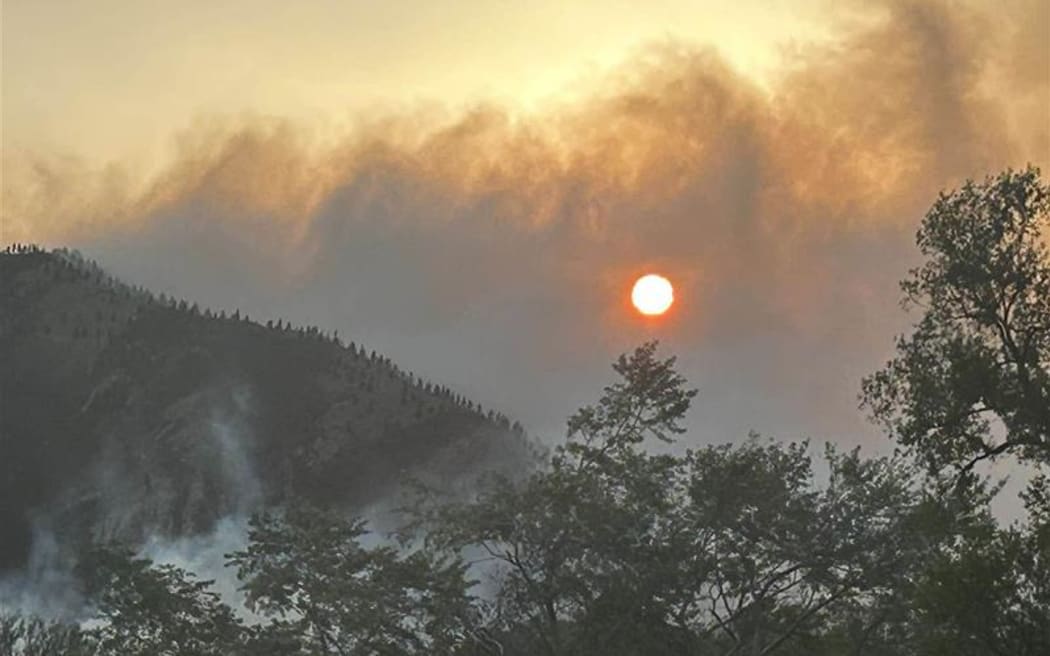 Smoke from Pōrangahau bush fires in Central Hawke's Bay