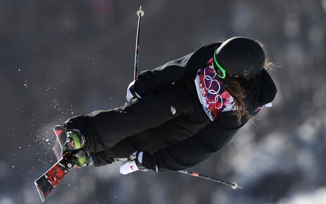 Beau-James Wells competing at the Sochi Winter Olympics.