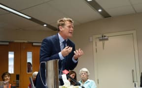 Cancer sufferer Stuart Armstrong makes a submission to the parliamentary inquiry into assisted dying.