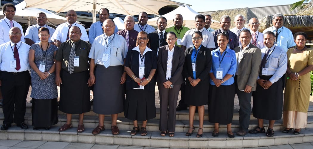 Delegates at Fiji foreign policy workshop, Suva.