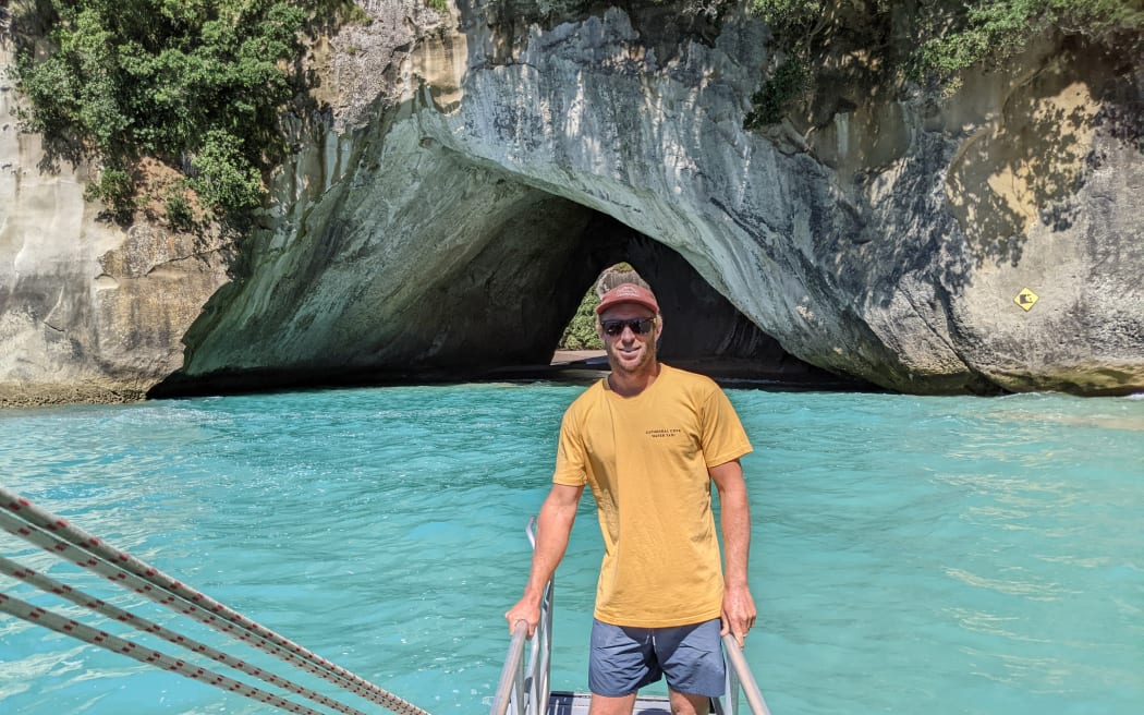 Cathedral Cove Water Taxi operator Hayden Smith.