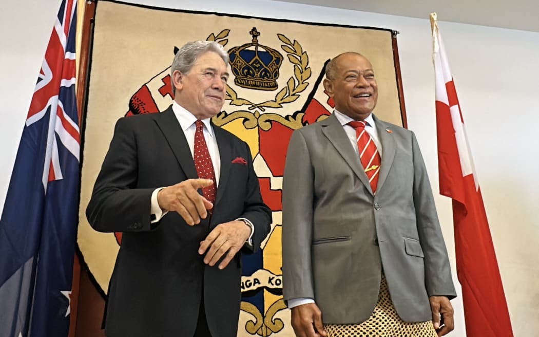 Winston Peters and Tonga's Acting PM Samiuela Vaipulu. 7 February 2024