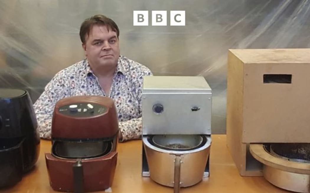 Fred van der Weij with his prototypes