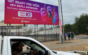 A Digicel Pacific billboard in Port Moresby, Papua New Guinea.
