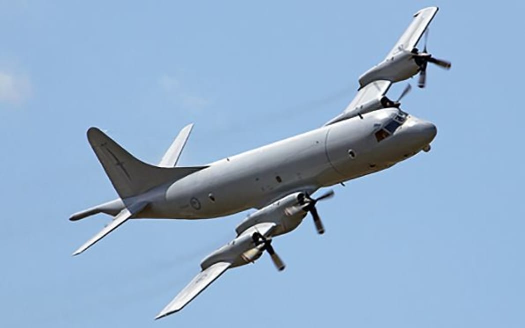 The P3K2 Orion on the last leg of its flight to the search area.