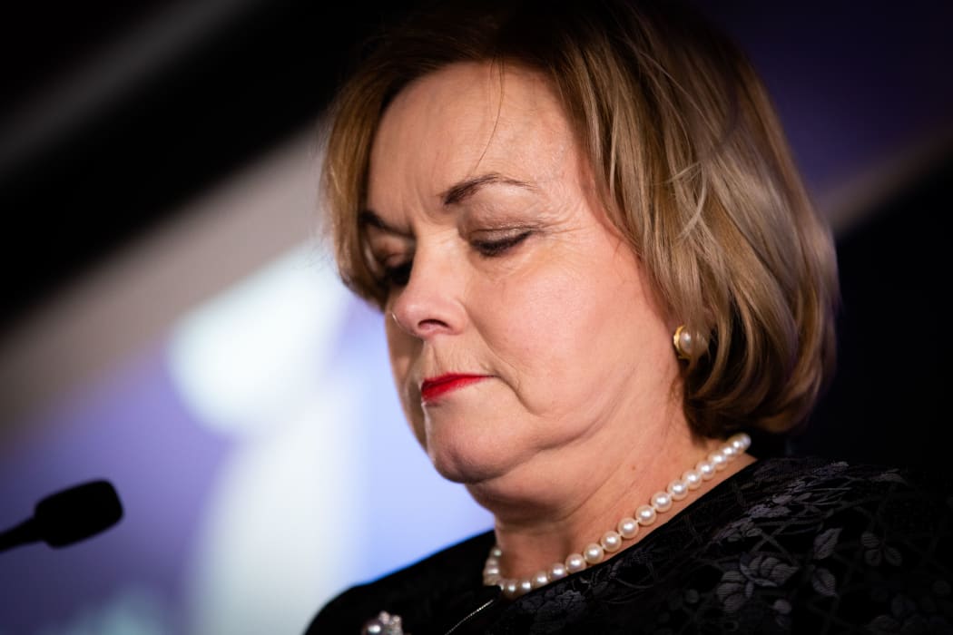 Judith Collins at the Bring Back Business Presser