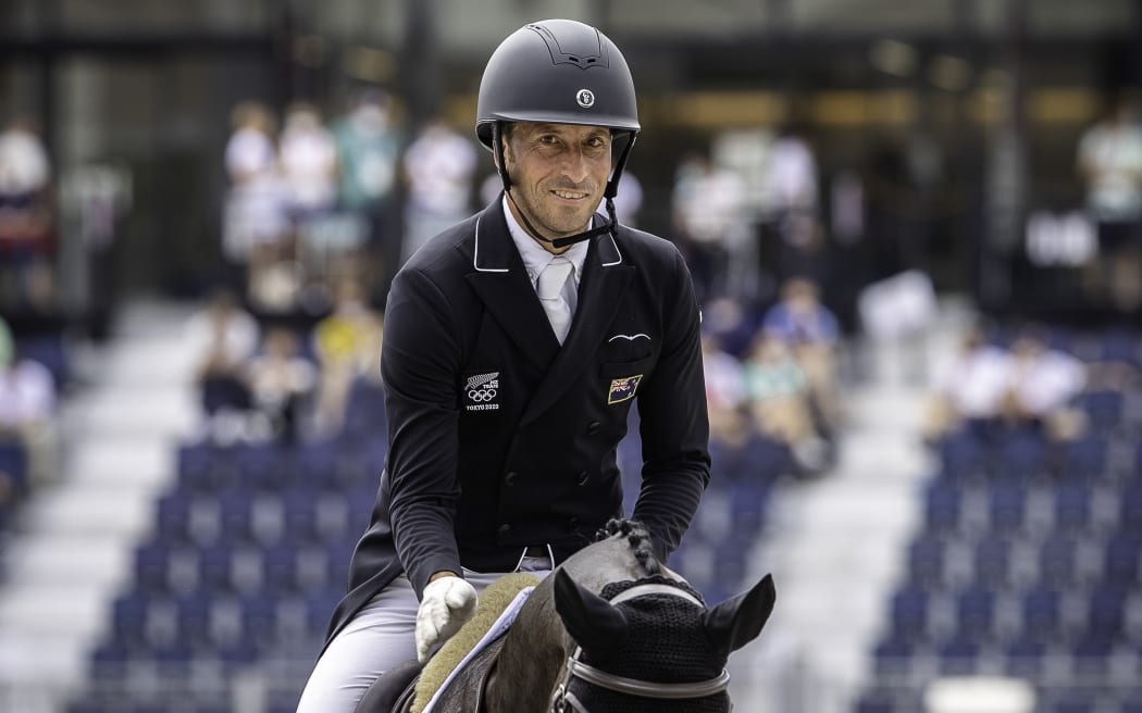 New Zealander Tim Price rides Vitali during the Eventing Dressage Team and Individual Day 2 - Session 3. Tokyo 2020 Olympic Games. Saturday 31 July 2021.