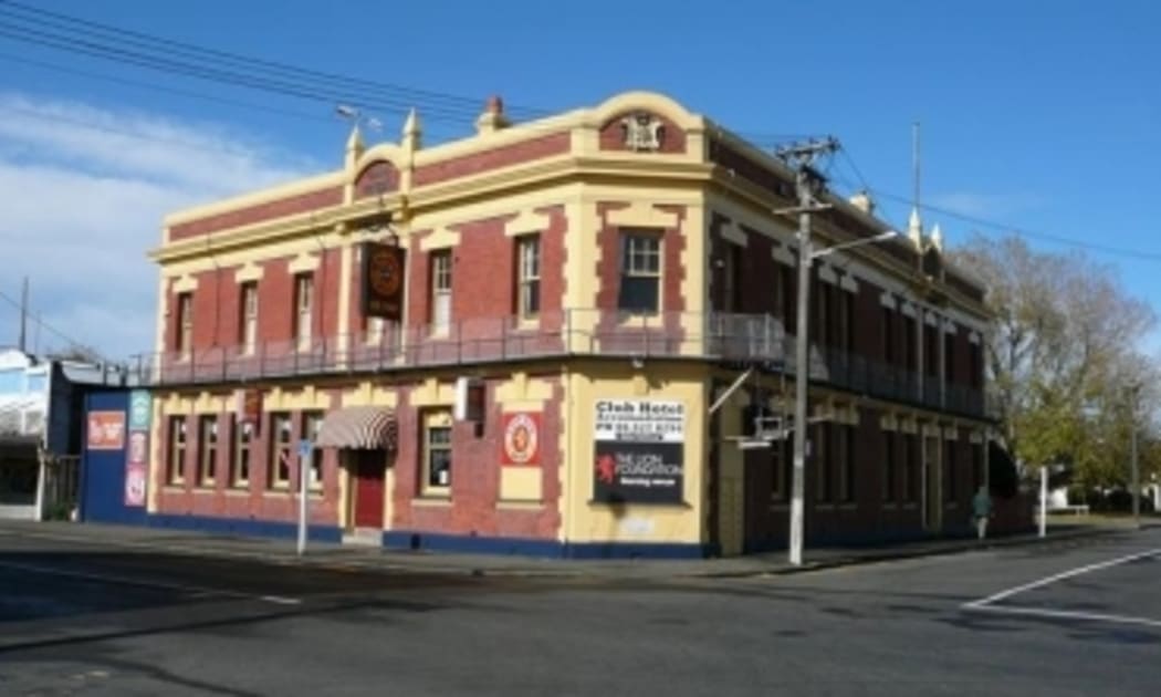 The Club Hotel in Marton was inside the police cordon this afternoon after explosive components were found.