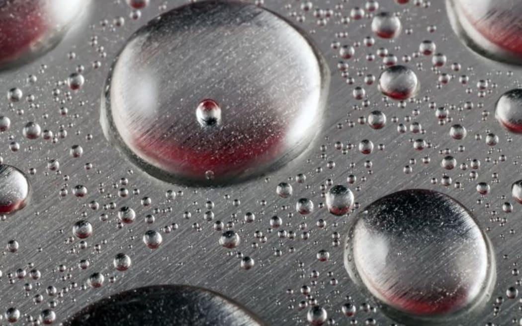 Physicists in the US have created metal surfaces that repel water to the extent that droplets bounce away.