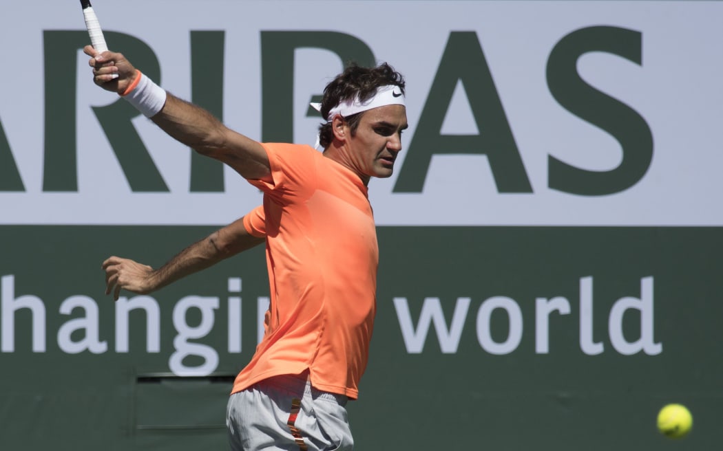 Roger Federer's gunning for a record fifth title at the Indian Wells Masters