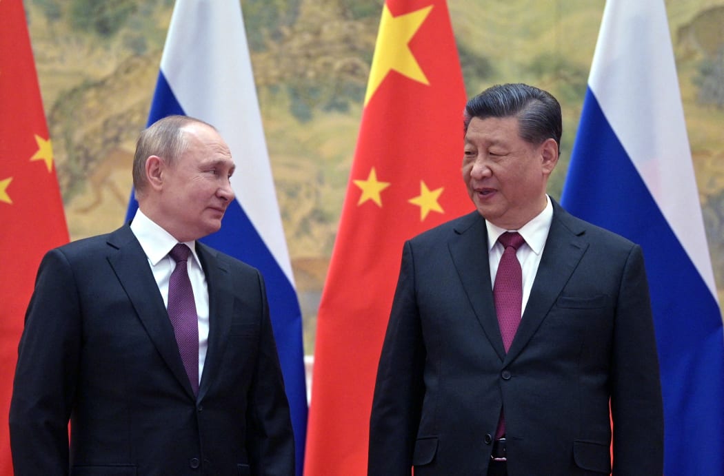 Russian President Vladimir Putin and China's President Xi Jinping hold talks in Beijing, China, 4 February 2022.