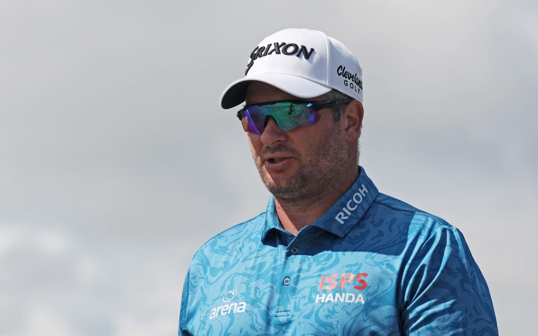 19th July 2023; Royal Liverpool Golf Club, Hoylake, Merseyside, England: The Open Championship Practice Day;  Ryan Fox (NZ) at the 16th hole