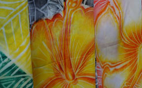 'Ie lavalava  for sale in Apia's Fugalei market, Samoa
