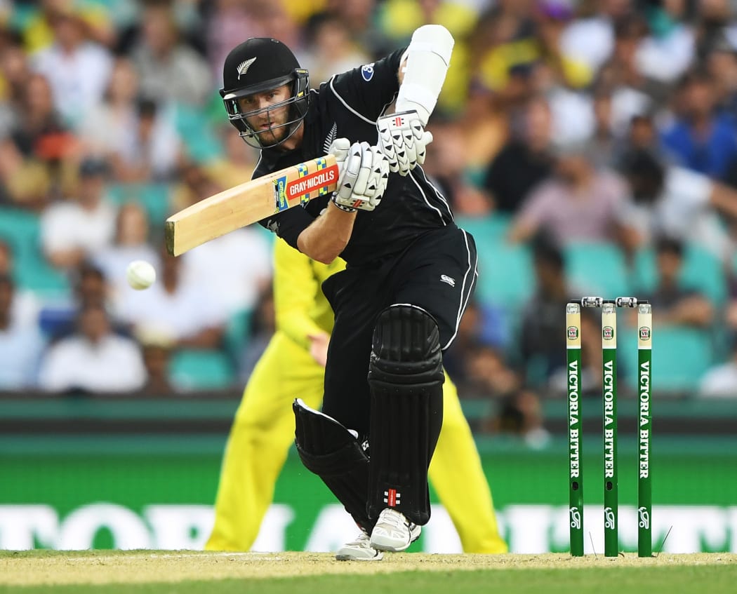 Kane Williamson bats for the Black Caps in the first ODI against Australia in Sydney on 4 December 2016.
