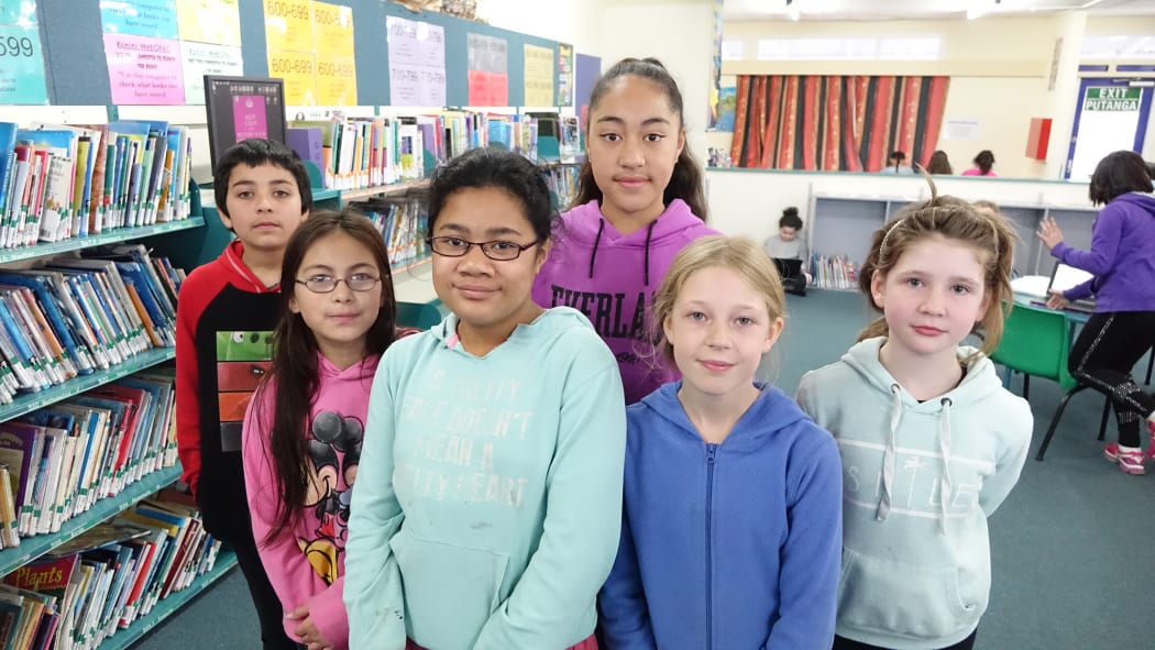 Children at Konini Primary School in Wainuiomata. “Voting can effect change in the world."