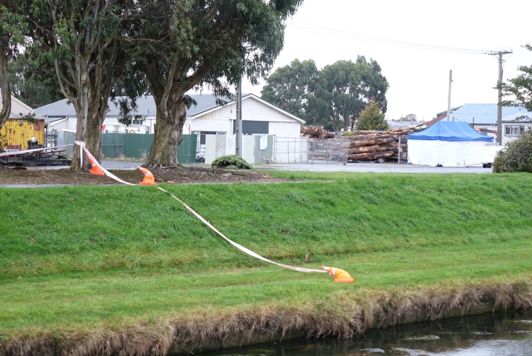 The scene of the shooting in Invercargill: Police said they found Verity McLean dead and Garry Duggan with gunshot wounds.