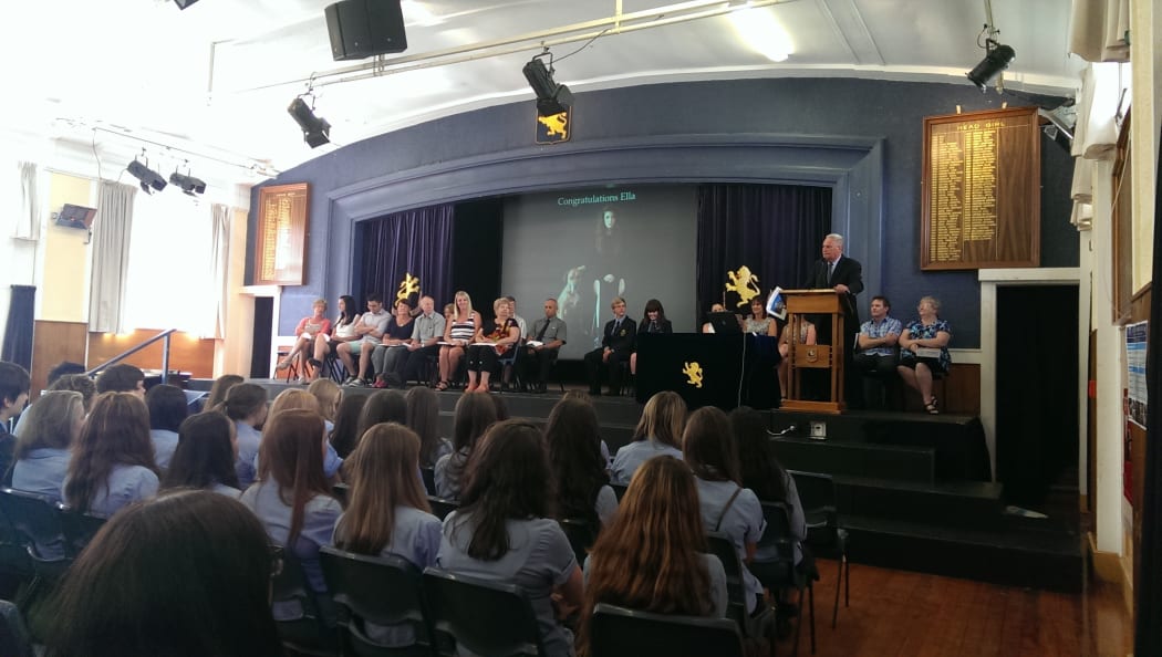 Students cheered and applauded Lorde's success at an assembly on Tuesday.