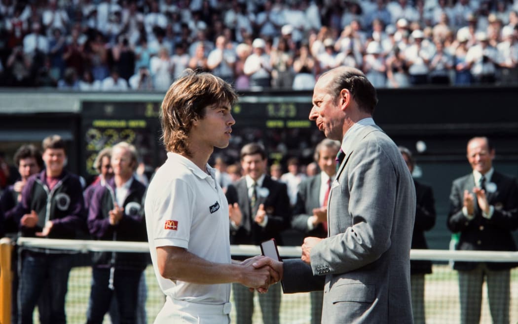 Chris Lewis at his presentation ceremony in 1983.
