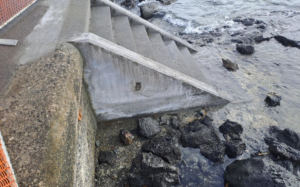 Auckland Council has spent $263,000 replacing four steps of concrete steps along the North Shore's Milford Beach.