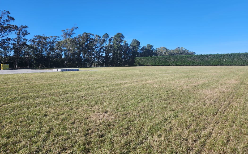 The bare area where in Canterbury where the solar farm will be built.
