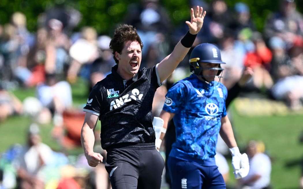 New Zealand bowler Matt Henry appeals