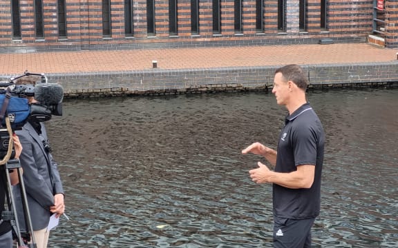 Nigel Avery speaks to media in Birmingham