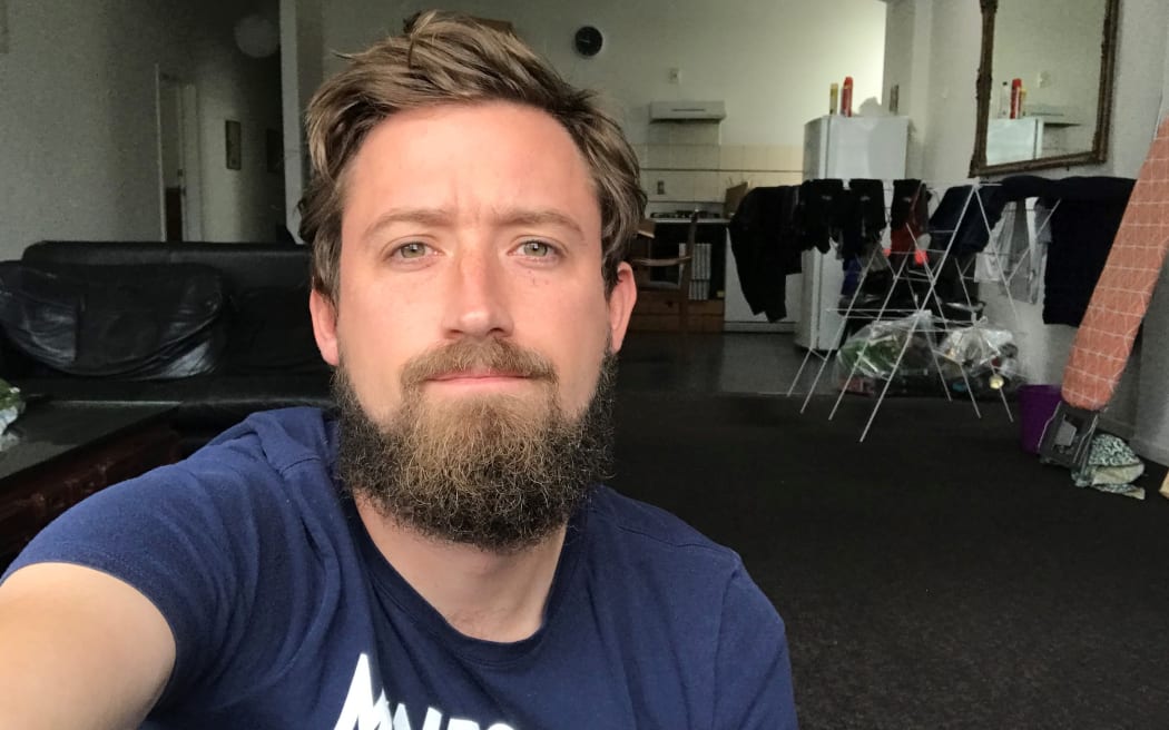 Max Towle on his second day of self-isolation.