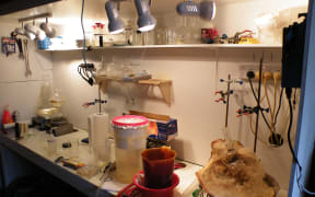 One of the most professional clan labs Detective Sergeant Rhys Wilson has ever seen. This clan lab was set up in a family's garage.