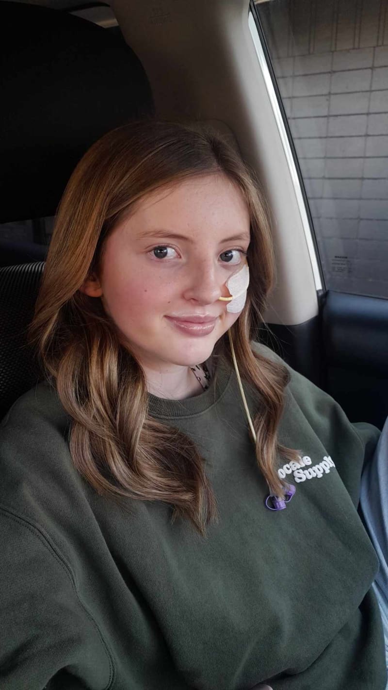 Amelia before she was admitted to Waikato Hospital on New Year's Eve.