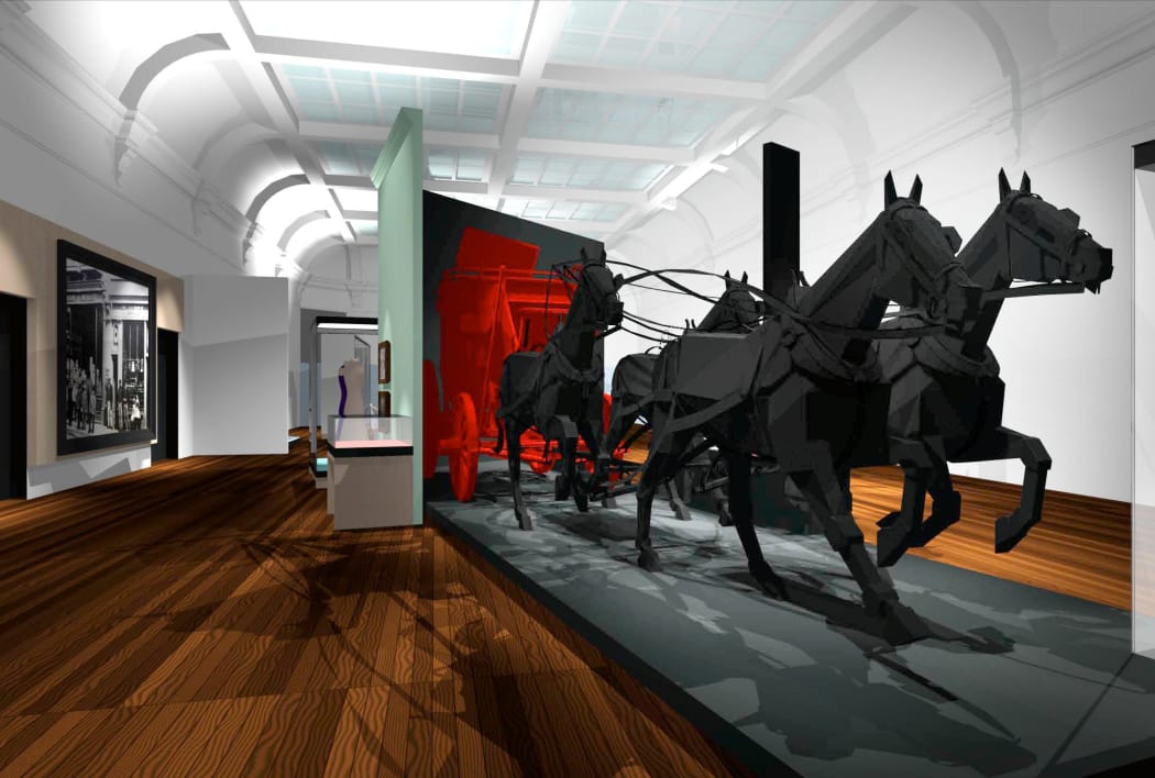 The Cobb & Co display at Otago Settlers Museum.