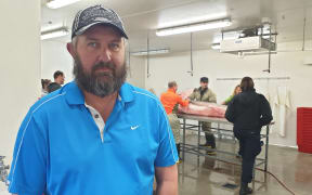 Rob Ansley of Ocean Pearl Fisheries and his crew accidentally caught a great white shark about 12km off Port Taranaki.