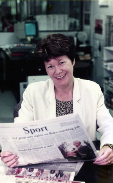 Venetia Sherson during her time editing New Zealand newspapers.