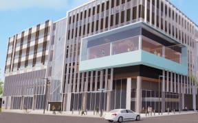 An architect’s rendering of a day surgery/outpatients building. This is a concept image. The design of the building is yet to begin.