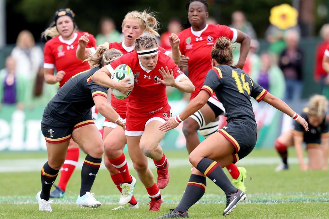 Canada in action against Wales