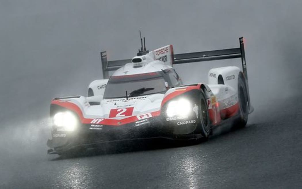 Atrocious weather conditions made driving conditions treacherous for Hartley and his Porche team.