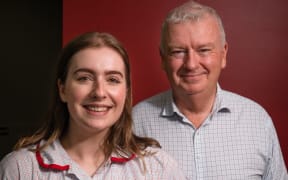 Winners of the RNZ Bake Off (to celebrate the launch of the RNZ Cookbook) Bonnie Harrison and Paul Bushnell