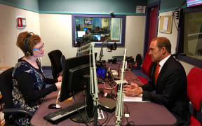 Andrew Little in the Wellington studio