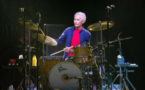 Rolling Stones drummer Charlie Watts performs on stage during their "No Filter" tour at NRG Stadium in Houston, Texas, in July 2019.