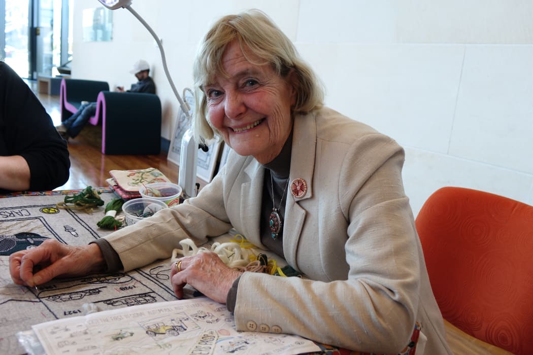 Otago Embroiders Guild member Jeanette Trotman says each panel can take up to two years to complete.